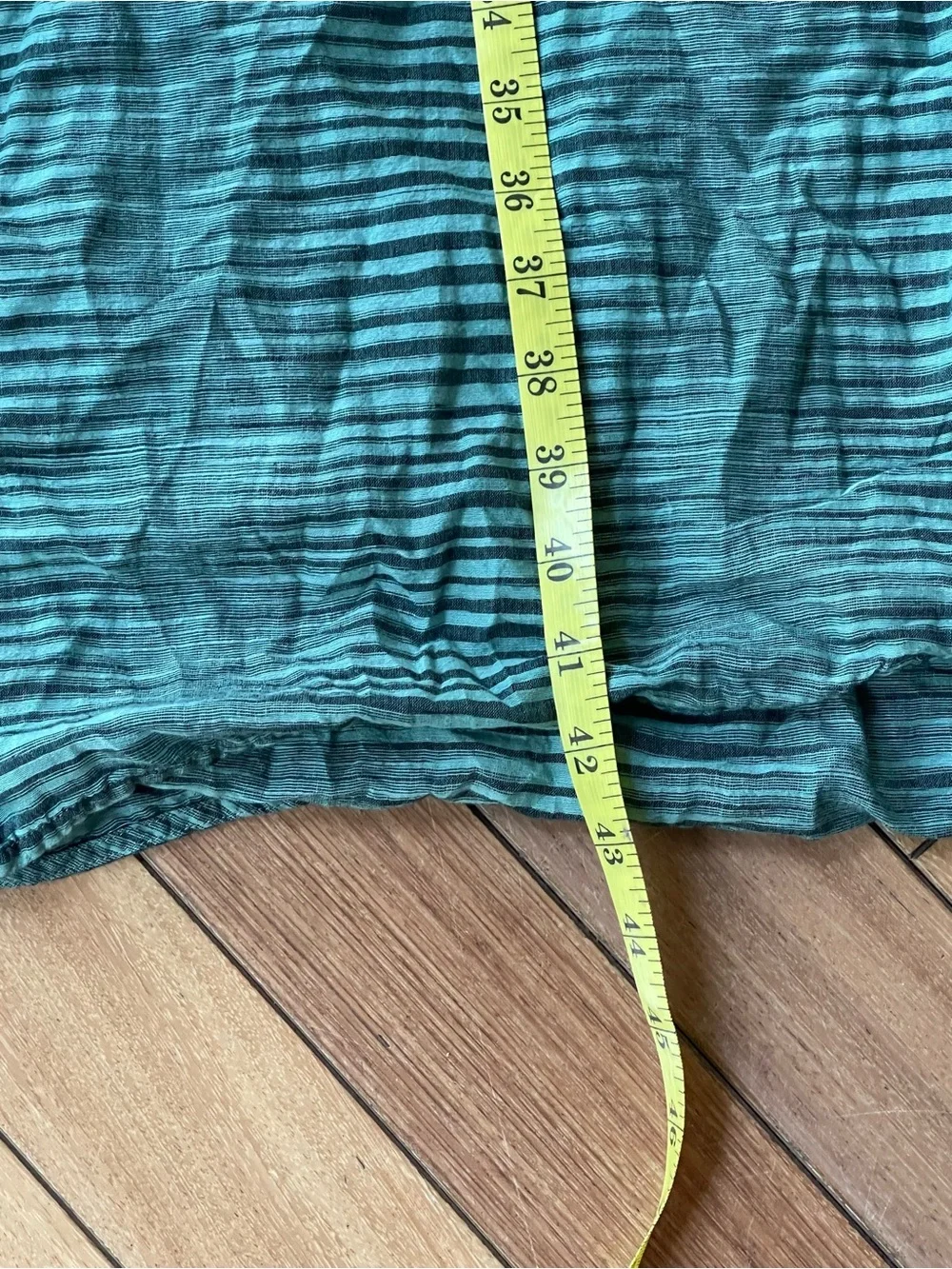 Ulla Johnson Striped Teal Button Front Midi Maxi Shirt Dress Size 10 - Picture 7 of 9